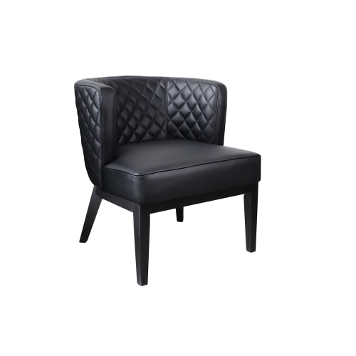 Boss Ava Silla de Comedor o Accent Acolchada para Invitado, Negro